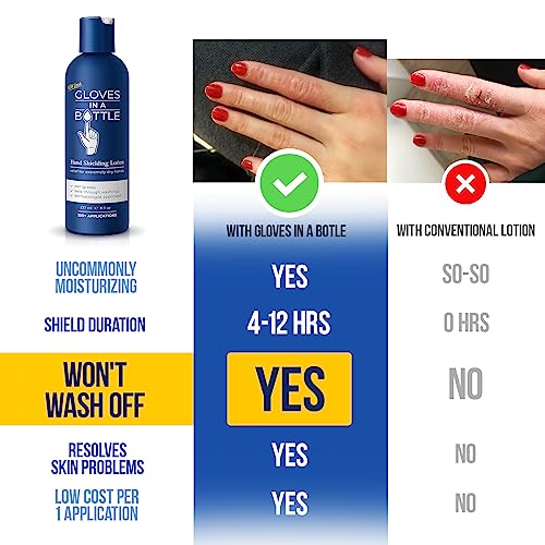 Gloves In A Bottle Shielding Lotion, Relief for Eczema and Psoriasis, 8 Fl Oz (Pack of 1)