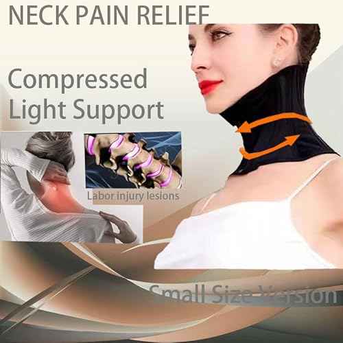 Neck braces for neck pain and support Chin strap for sleeping Neck wrinkle patches and double chin reducer stretcher (BLACK, M)