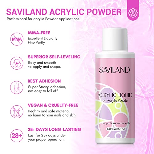 Saviland Acrylic Nail Kit ? Nails Kit Acrylic Set Acrylic Powder & Liquid with Builder Nail Gel Nail Drill Glitter Nail Art Powder Acrylic Nail Tools for Home DIY Nail Salon Use Christmas Gift
