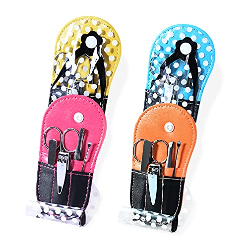 Fun Polka Dot Flip Flop Manicure Kit - Set of 4