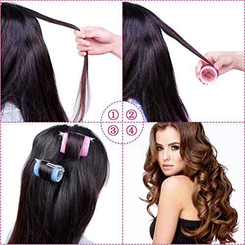Anezus Self-Grip Rollers Set - 60 Pcs Multicolored Curlers and Clips for Hairstyling