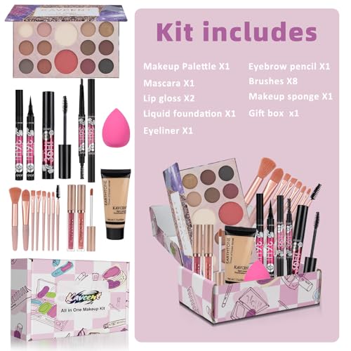 Makeup Kit for Women Teen Girls Full Kit Makeup Sets for Teens Eyeshadow Makeup Gift Set fo Women Teenagers Christmas Makeup Kits for Teens