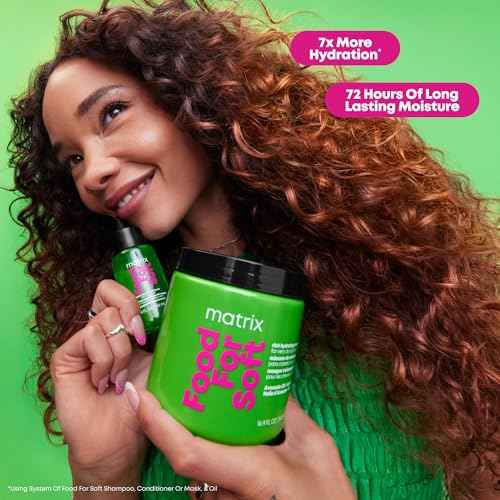 MATRIX Food For Soft Rich Hydrating Mask - For Dry & Brittle Hair, Adds Shine & Softness, With Avocado Oil & Hyaluronic Acid, Replenishes Moisture