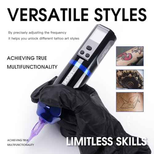 Mast Hertz Wireless Pro Tattoo Pen Machine, Adjustable Frequency 3HZ - 150HZ Tattoo Gun