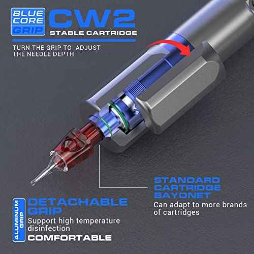 CNC Tattoo Rotary Pen Coreless Motor Tattoo Machine with 2pcs 1000mAh Battery Power for Tattoo CNC-M-CW2-1