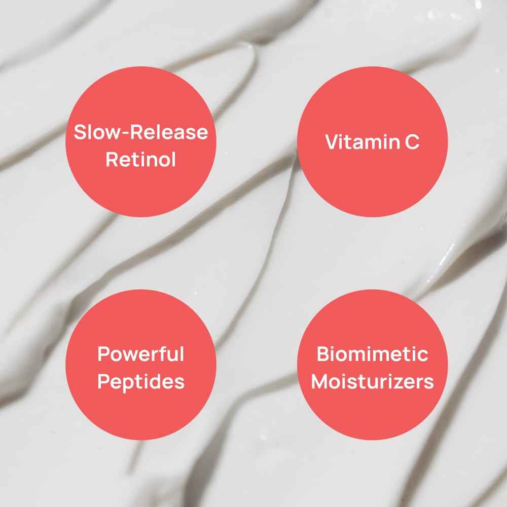 MYNE Beauty Sleep With Me Nighttime Resurfacing Cream -Anti-Aging Night Cream with Retinol, Vitamin C, Peptides, Niacinamide, Squalane, & Ceramides for Tone, Texture, Fine Lines, Wrinkles, & Hydration