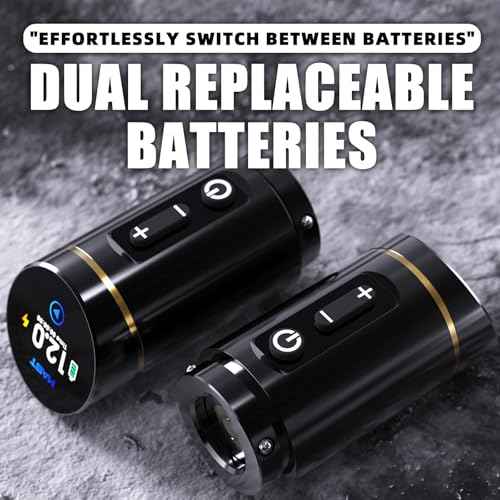 Mast Flip3 Tattoo Gun Kit Wireless Machine 7 Strokes Length Coreless Motor Pro Needles Cartridges 2 Batteries Power Supply