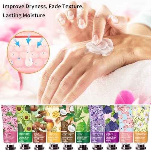 12 Pack Hand Cream for Dry Cracked Hands,Stocking Stuffers for Women,Teengirls,Christmas Small Gifts, Natural Hand Lotion Travel Size,Bridesmaid Gifts;Teacher Appreciation Gifts