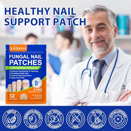 Nail Care Extra Strength - 32 Pcs Nighttime Nail Patches, Overnight Toe Nail Care for a Healthy Appearance, 8-Hour Moisturizing & Nourishing for Toenail, Suitable for Women & Men (1PC)