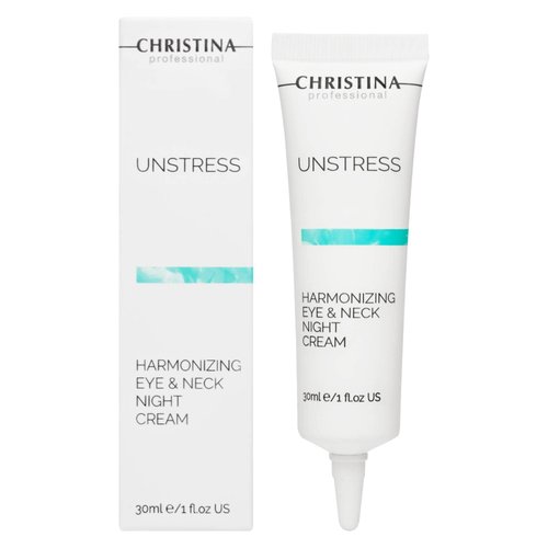 -CHRISTINA- Unstress Harmonizing Eye & Neck Night Cream with Retinol | Overnight Skin Repair | Eye Cream Revitalizes, Nourishes, and Hydrates your Skin 1 fl. oz (30 ml)