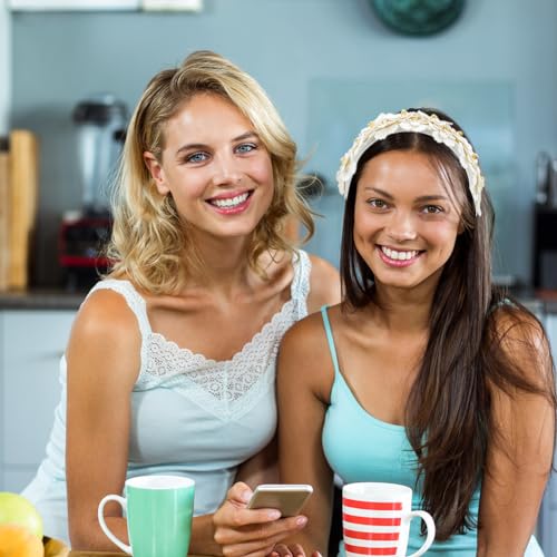 Flower Headband for Women, Glass Rhinestone Vintage Padded Headband, Bejeweled Wide Head Band, Fashion Bejewelled HairHoop Accessory, White