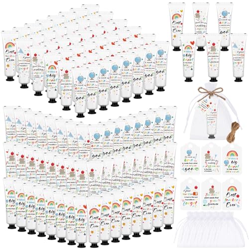 72 Set Christmas Teacher Appreciation Gifts Hand Cream Set Moisturizing Hand Lotion Thank You Teacher Gifts Travel Size with Cards Organza Bags for Dry Cracked Mother's Day