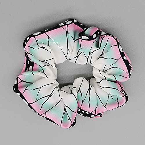 4 Pcs Anime Hair Scrunchies Hair Ties for Kids Adults, Elastic Ponytail Holder Bracelet Costumes, Cosplay Hair Accessories