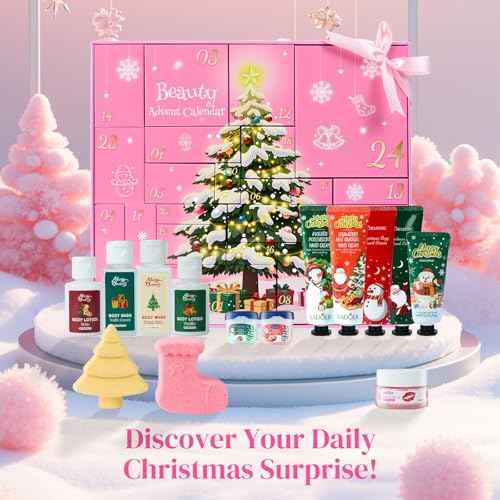 Advent Calendars 2025 Christmas Gifts for Women Beauty Advent Calendar 24 Days, Hand Cream Body Lotion Advent Calendar 2025 Advent Skincare Calendar 24pcs Countdown Gift Stocking Stuffers