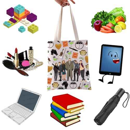 WCGXKO TV Show Inspired Number Five Number Four Inspired Canvas Tote Bag Reusable Bag Shopping Bag For Fans