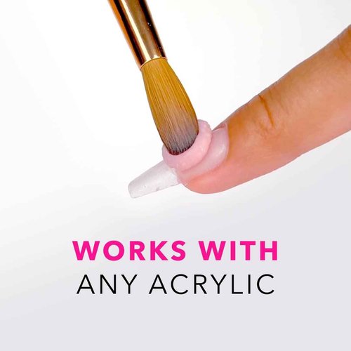 Kiara Sky EMA Liquid Monomer 16 oz and #14 Kolinsky Acrylic Brush Starter Set