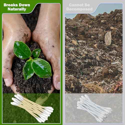 Bamboo Cotton Swabs 1000 Count - Garrelett Natural Organic Cotton Buds For Ear - Ear Sticks with A Storage Box Included - Strong 100% Purely Natural Stick for Makeup, Daily Cleaning, Pet