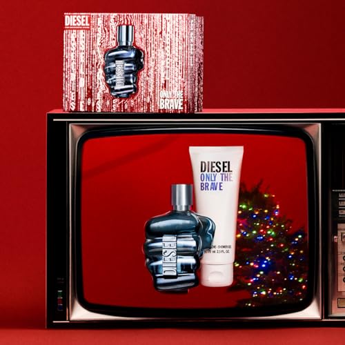 DIESEL Only The Brave - Eau de Parfum Cologne for Men - Woody Leathery - With Notes of Mandarin, Clary Sage & Warm Suede Leather