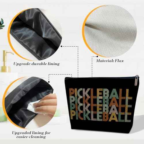 Pickleball Gifts for Women Makeup Bag, Gifts for Pickle Ball Lover, Pickleball Favors for Teen Girls Sister Friends Besties, Women Cosmetic Bag for Purse