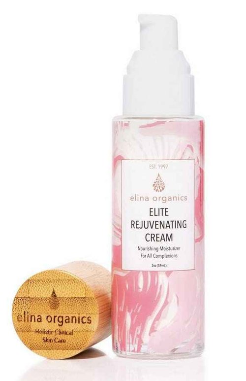 Elina Organics Elite Rejuvenating Cream 2oz – Anti-Aging Organic Moisturizer with Copper Peptides & Hyaluronic Acid – Brightening & Firming for All Skin Types