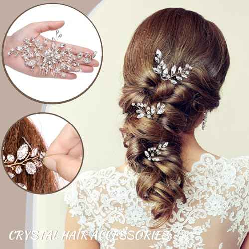Wedding Hair Accessories: Bridal Headpiece With Hair Piece for Brides (Silver)