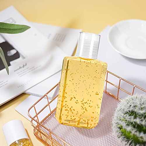 FOOCHY 60 Pack Clear Hand Sanitizer Bottles Empty Plastic Refillable Flip-Top Bottles for Hand Sanitizer Shampoo Lotion,etc - No BPA/Parabens, 60ml/2oz