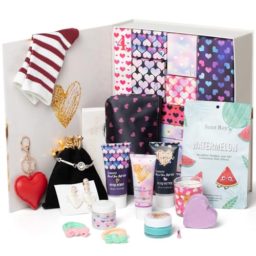 Bath and Body Advent Calendar, Wedding Gift of Thank you, Teen girls Happy Birthday Gifts for Women Mom -Luxury Spa advent calendar Spa Gift, Christmas Gifts for Women, Birthday Bridal Shower