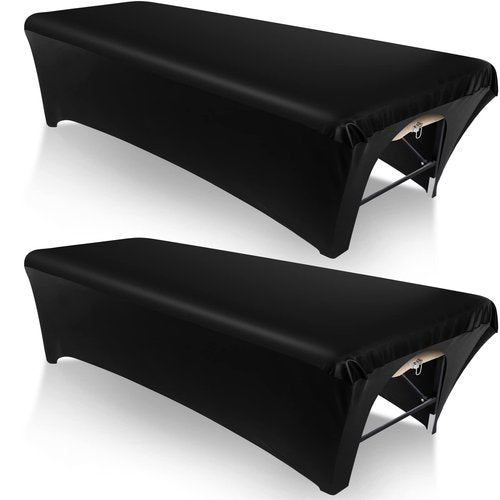 Remagr 2 Pieces Lash Bed Covers PU Leather Wipeable Fitted Massage Table Cover Waterproof Reusable Spa Bed Covers for Lash Massage Spa Salon Made of Artificial Leather and Stretch Fabric