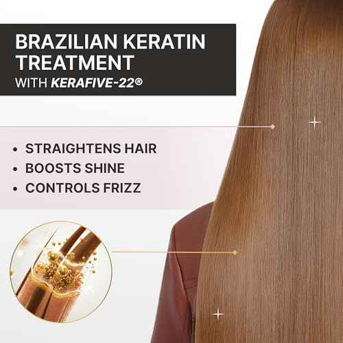 FASHION GOLD, Keratin Hair Treatment, 6 USES per Bottle, Keratina para Alisar el Pelo, Alisado Brasile?o Keratina Permanente, Alisados Organicos SIN FORMOL, Nanoplastia, 300 grs