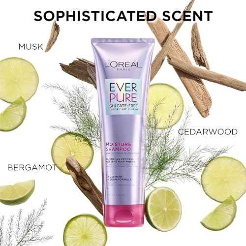 L'Oreal Paris Moisture Sulfate Free Shampoo and Conditioner Set, Hair Care for Color-Treated Hair with Rosemary Botanicals, EverPure, 1 Kit