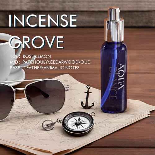 Mens Body Spray, Travel Size Body Spray For Men, long lasting, 3-Pack Set, each 2.1 Fl Oz, Notes of Lemon, Amber, Oud, Leather