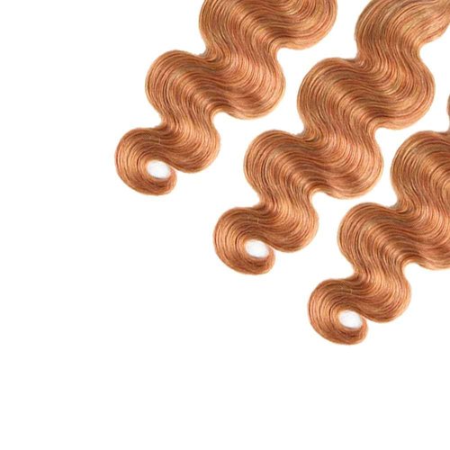 Light Brown Bundles Human Hair Color #27 Body Wave Bundle Brazilian Virgin Hair 3 Bundles 22 24 26 Inch Double Weft Hair Weave 300g