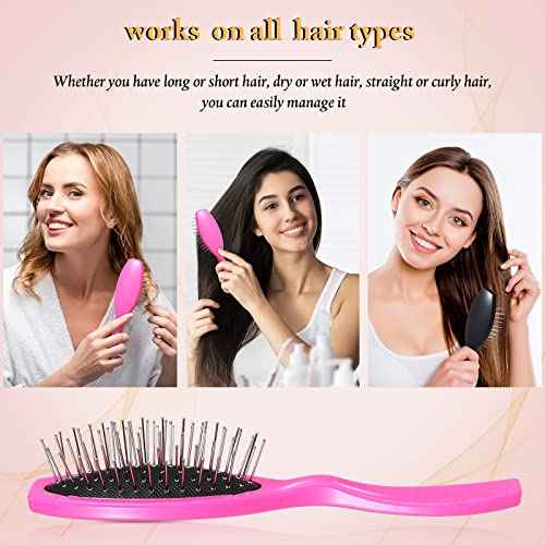 2 Pcs Wig Hair Brush Set - Stainless Steel Wire Brush for Synthetic Wigs, Hair Extensions for Women and Girls