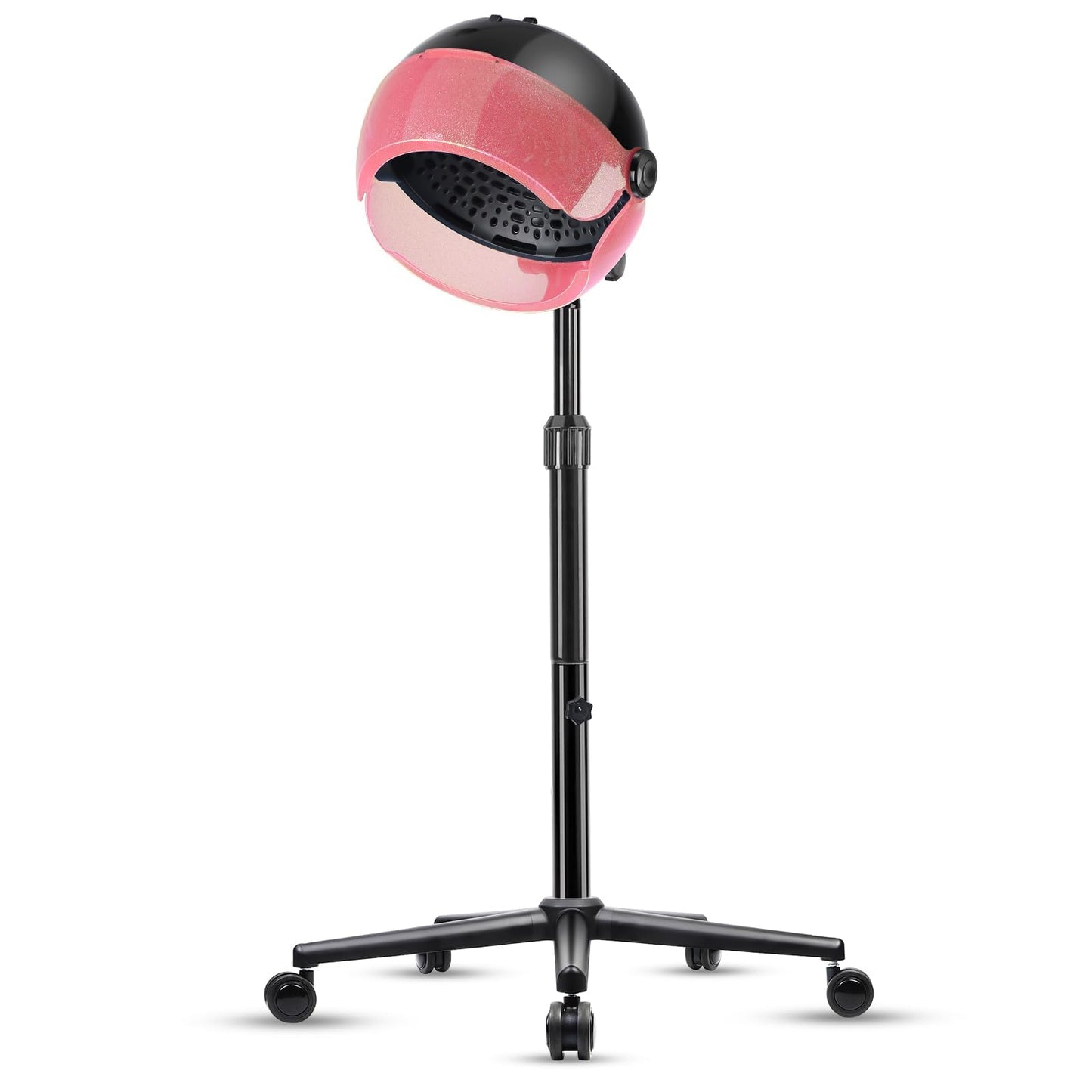 Hooded Hair Dryer, Standing Hair Dryer with 3 Modes and Time Setting, Professional Hooded Dryer with Touch Controls for Home and Salon Use, Pink