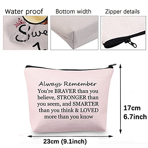 Horses Gifts for Girls Horse Makeup Bag Just a Girl Who Loves Horses Lover Gifts Horses Cosmetic Bag Zipper Pouch Travel Bag (Just a Girl Who Loves Horses Pink)