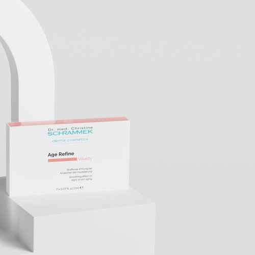 Age Refine Ampoules (7 x 0.07 fl oz) – Anti-Aging Care for Mature & Tired Skin – With Hyaluronic Acid, Silica & Isoflavones – Firms & Smooths – Boosts Vitality – Dr. Schrammek