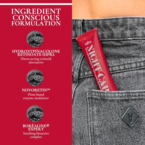 NIGHT CAP Facial Night Cream with Vitamin A, and NovoRetin Anti Aging Ointment to Minimize Appearance of Wrinkles and Fine Lines, 1.69 oz