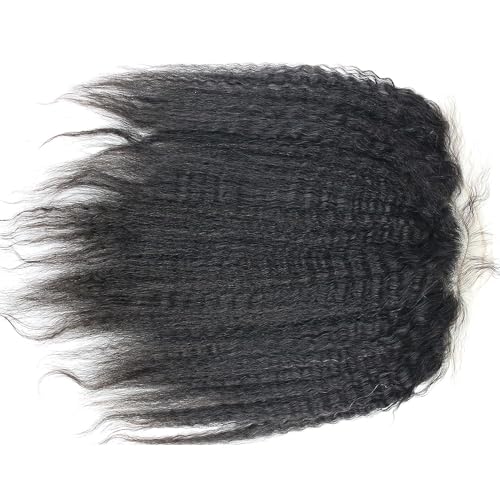 Dreambeauty 13¡¿6" Transparent Full Lace Frontal Closure Kinky Straight Ear to Ear Free Part Unprocessed Brazilian Virgin Human Hair Extensions With Baby Hair Bleached Knots Natural Color (18 Inch)