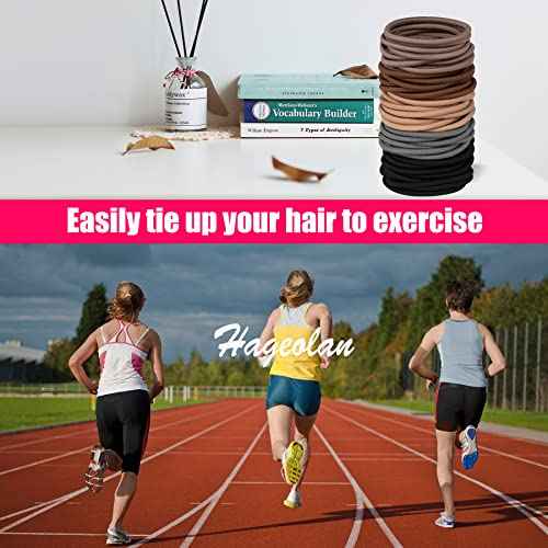 Multy-Colored Hair Ties, 120 PCS Large Elastic Bands, No Damage Ponytail Holders for Thick Hair, Women, Men and Girls