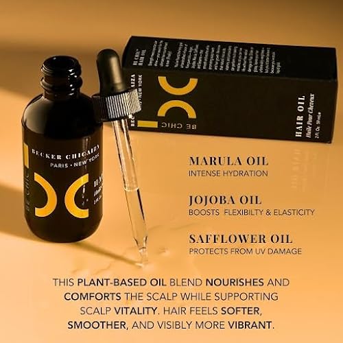 Hair Oil by Becker Chicaiza ? Certified Vegan, Lightweight, Frizz Control, Shine Enhancing Hair Oil for All Hair Types, Leaves Hair Feeling Nourished and Soft 2 fl oz