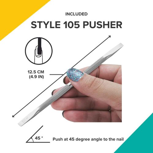 Rui Smiths Pro Stainless Steel 8-Piece Manicure Kit For Home And Salon With Professional Precision Cuticle Nipper And Metal Pusher Style No. 105