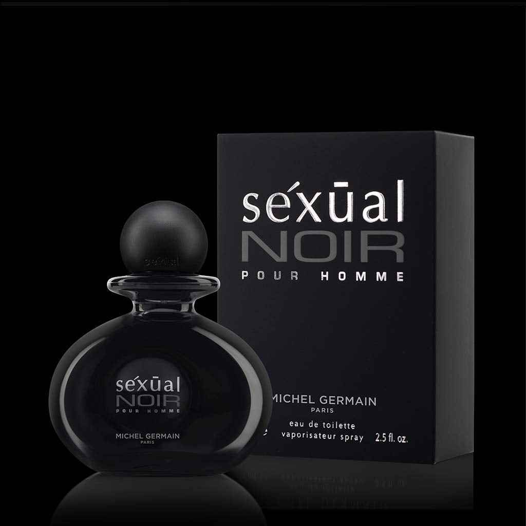 Michel Germain Sexual Noir Pour Homme Eau de Toilette Spray, Top Notes of Italian Bergamot, Crisp Grapefruit, Cardamom, Mysterious Dark Natural Oils, 2.5 Fl Oz