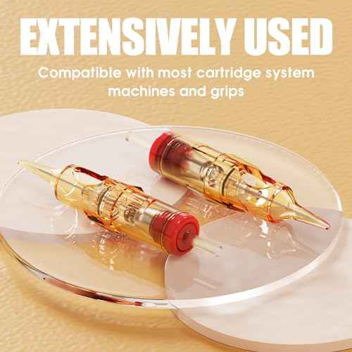 Dragonhawk Pro Tattoo Needles Cartridges, 1003RL Round Liner Pro Needles Pins for Super Artists, 20 Pcs Disposable