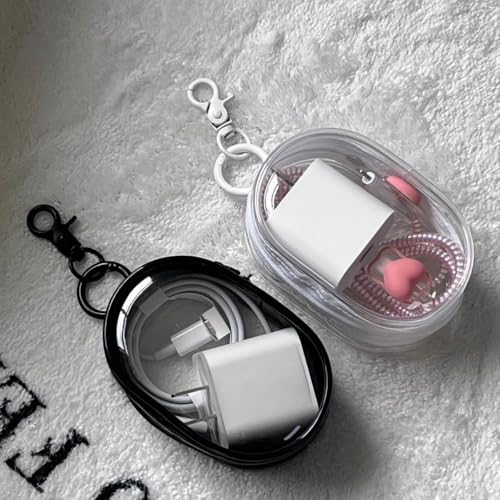4PCS Clear Makeup Bag, Mini Makeup Bag for Purse, Waterproof Lipstick Holder Cute Case Coin Purse Wallet Card Holder Data Cable Organizer Zipper Pouch Black and White (No Hooks)