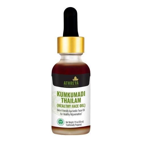 Athreya Herbs Kumkumadi Oil (Healthy Face Oil) | 1 Oz | Skin-Friendly Ayurvedic Face Oil | Rejuvenates Skin | For A Natural & Youthful Glow | Maintains Skin Hydration & Moisture | Vegan, Non-GMO