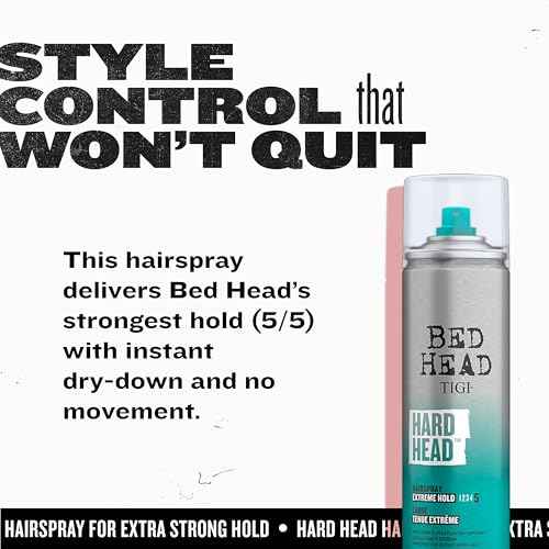 TIGI Bed Head Hard Head Hair Spray ? Extra Strong Hold for All Day Style and All Hair Types, 11.7 oz