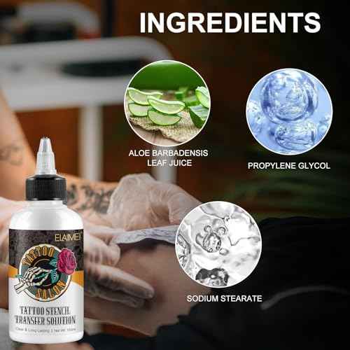 Tattoo Stencil Gel 150ml Tattoo Stencil Transfer Gel Solution, Tattoo Transfer Gel, Tattoo Application Solution for Transfer Paper Machine Stencils, Clear & Long-Lasting (150ml)