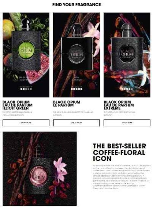 Black Opium by Yves Saint Laurent Eau de Parfum Spray 50ml & Shimmering Moisturising Fluid 50ml