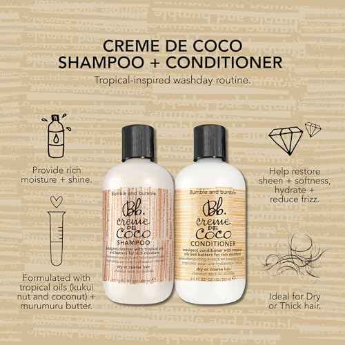 Bumble and bumble. Creme De Coco Coconut Conditioner | For Rich Moisture | Anti Frizz + Hydrating | Curly, Wavy, Straight
