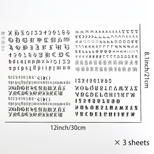 30 Sheet Alphabet Temporary Tattoo Stickers Finger Tattoos Black English Letters DIY Name Tattoo Cross Crown Tattoos Wrist Finger Body Art Fake Tattoo Kit for Adults Women Men and Kids